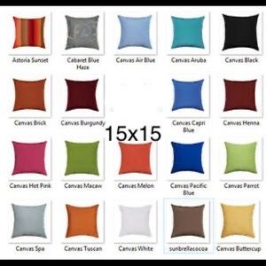 Pillows sunbrella fabric 15x15